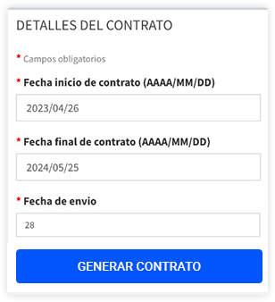 Screenshot Detalles del contrato